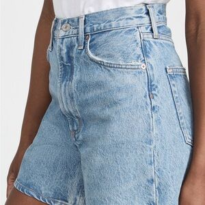 Agolde High Waist Blue Denim Women's Shorts